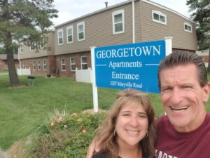 Rob and Claudia Rowsell at Georgetown Apartments